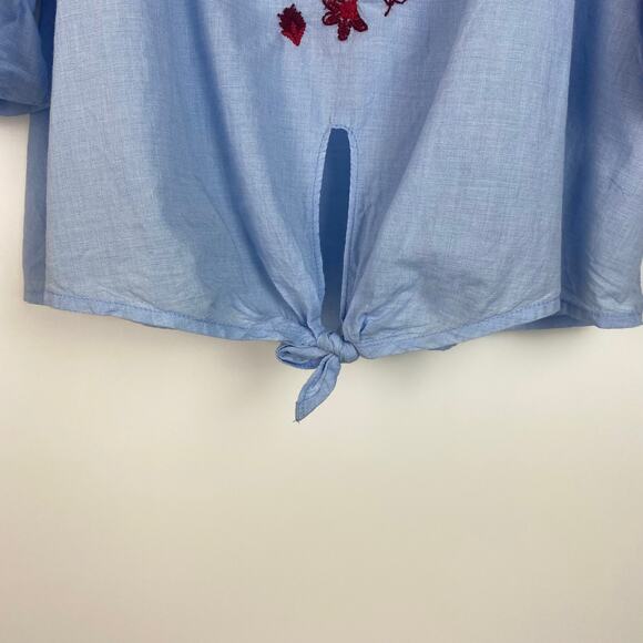 BEACHLUNCHLOUNGE OFF SHOULDER EMBROIDERED BLOUSE SIZE XS - Picture 7 of 11